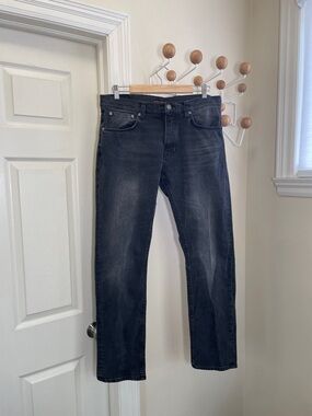 Nudie Jeans - Classic Straight Legged Slim Denim Jeans - Black - 34x32